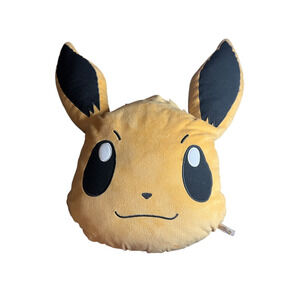 Giant Pokemon Eevee‎ Plush Face Throw Pillow 12in